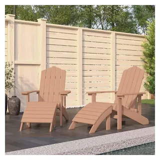 vidaXL Adirondack-Gartenstühle 2 St. 2 x 2 x 2 cm braun