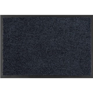 ASTRA Hochwertige Schmutzfangmatte - Fussmatte innen - bei 30° C waschbare Fußmatte - Rutschfester Läufer - Schuhablage Flur - Küche - schwarz 40x60 cm
