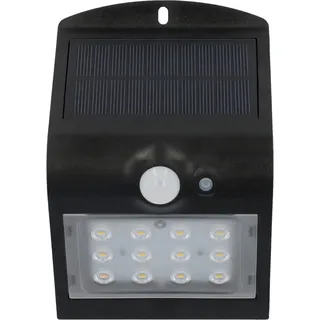 Unitec LED Solar-Wandleuchte Aluminium 7,9 cm mit Bewegungsmelder schwarz