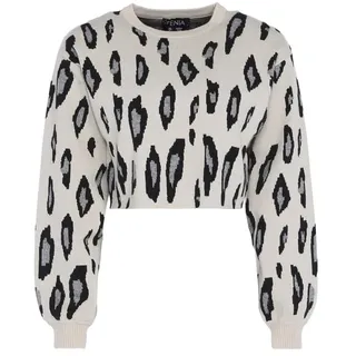 FENIA Damen Sweater in BEIGE LEO | Gr.: XS/S