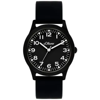 s.Oliver The Black Rush 0 mm Silikongehäuse schwarz Silikonarmband schwarz