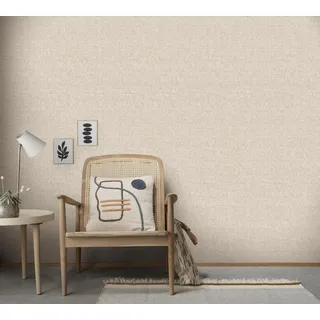 Erismann Vliestapete Struktur Textil Optik Uni Beige 10,05 x 0,53 m 10285-38