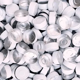 NKlaus Teelichthüllen Standard aus Aluminium, Weiß, Ø37,5mm, 1000 Stück | Leer; Höhe 16mm; passend für Standard-Teelichter