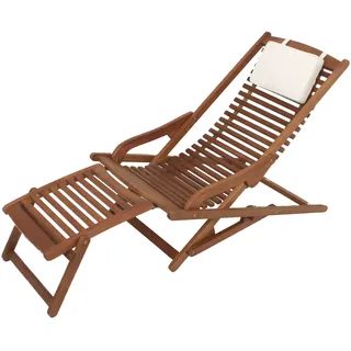 Garden Pleasure Sonnenliege 145 x 60 x 78 cm Braun