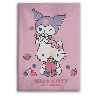 Wohndecke Hello Kitty Polar Fleece Decke 100x140 cm – Weiche Kuscheldecke, Aymax sprl
