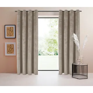 LeGer Home by Lena Gercke LADINA Ösen 140 x 175 cm Beige