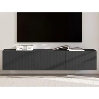 Home Affaire Antibes TV-Lowboard 192 cm x 31,5 cm x 42 cm Schwarz Metall/MDF/Holzwerkstoff