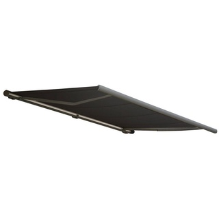 MCW Elektrische Kassettenmarkise H122, Markise Vollkassette 4x3m Polyester anthrazit, Rahmen grau