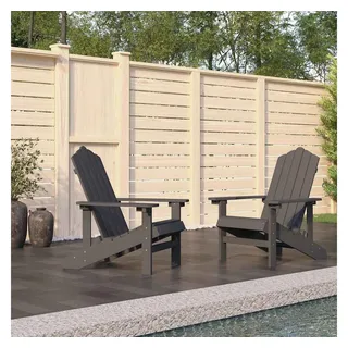 vidaXL Adirondack-Gartenstühle Gartenstuhl 2 St. 2 x 2 x 2 cm anthrazit