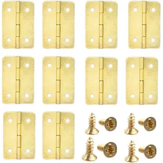 Ccykxa - 20 Stück Antike Bronze Kleine Klappscharniere Für Holz-schmuckkästchen, 37 X 25 Mm, Gold