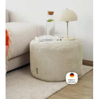 mokebo Pouf Cord 50 x 30 x 50 cm Beige