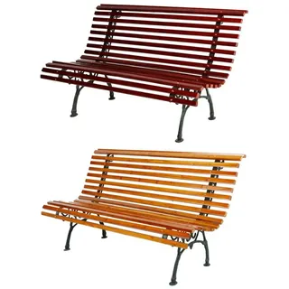 Lex Linder Exclusiv Parkbank Gartenmöbel Holzbank MC4415 150x70x81 cm : Schwarz