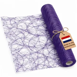 DecoHomeTextil Heimtextilmanufaktur DecoHomeTextil Deco Netz Tischläufer Lila 30 cm x 25 Meter | Tischband Table Runner Deko Dekoration Schmücken