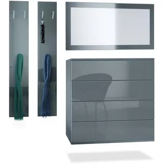 GARDEROBE Horizon Grau Hochglanz