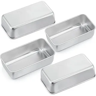 Joyfair Kastenform 4Er Set, Edelstahl Brotbackform Toastbrot Backform, Brotform
