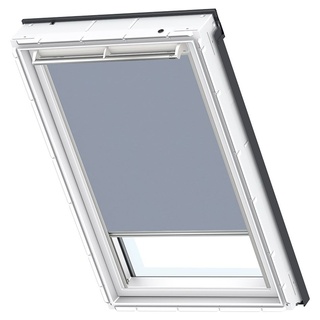 VELUX Sichtschutzrollo Uni Blau 9050, 55x78 cm (102), GGU,Haltekrallen,Manuell,VELUX