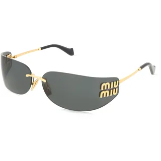 Miu Miu MU A51S Damen-Sonnenbrille Randlos Eckig Metall-Gestell, gold