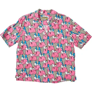 Brava Fabrics Damen Peanuts Gelato Aloha Bluse (Größe L, rosa)