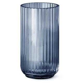 Lyngby Vase Blaues Glas, 20cm