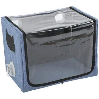 PenRux Haustier Sauerstoff Inhalation Box, Oxford Tuch Haustier Zerstäubung Box Portable Haustier Zerstäubung Nest faltbar Vernebler Box für Katzen Hunde Haustiere, einfach zu speichern