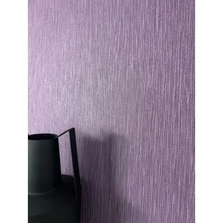 Newroom Tapete Lila Vlies Glitzer Struktur - Modern Glamour Unifarbe für Wohnzimmer Schlafzimmer