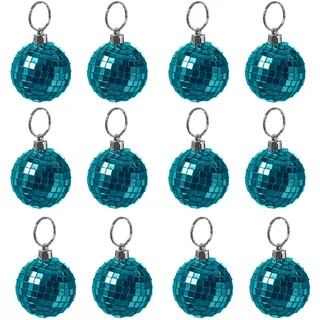 MARELIDA Weihnachtsbaumschmuck Discokugel Spiegelkugel Baumkugel 5cm blau 12St.