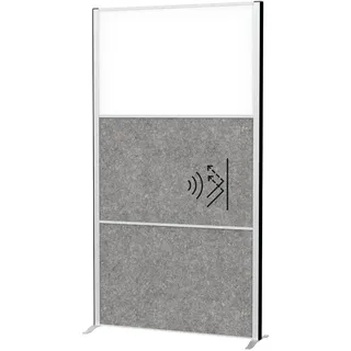 Maul Stellwand 100 x 182 cm Dunkelgrau/Weiß