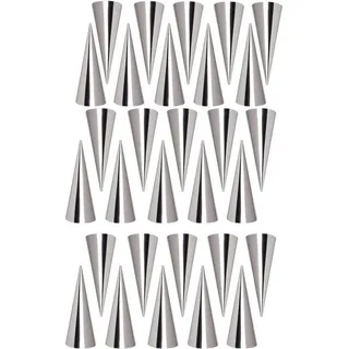 LuxusKollektion Backform Backformen Edelstahl Cannoli Röhrchen Halbmond Croissants #4 silberfarben