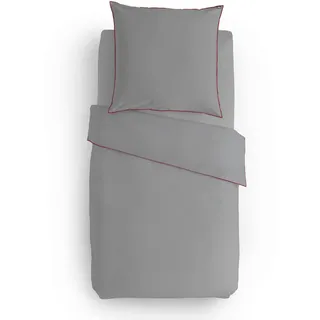 Diesel Bettwäsche Diesel, Dunkelgrau, Textil, Uni, 155x220 cm, Oeko-Tex® Standard 100, pflegeleicht, Schlaftextilien, Bettwäsche, Bettwäsche, Perkal-Bettwäsche