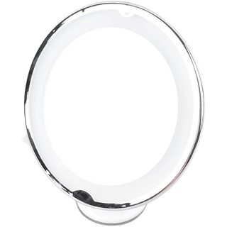 Zerodis LED beleuchteter Make up Spiegel mit 10 facher Vergrößerung, Kosmetikspiegel mit Saugnapf, Tragbarer Kosmetikspiegel für den Badezimmer Waschtisch zu Hause und auf Reisen