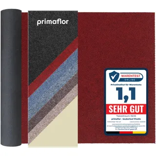 Primaflor Schmutzfangläufer Picollo | 200 x 150 cm | Rot | Meterware | Robuste Sauberlaufmatte aus 100 % Polypropylen mit Gelrücken, 8 mm hoch, zuschneidbar und bis 30 m Länge erhältlich