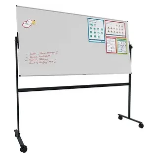 Legamaster mobiles Whiteboard UNITE 2,0 x 1,0 m weiß, schwarz lackierter Stahl
