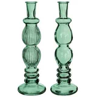 NaDeco Dekovase Glasvase "Florence" in Grün, 2er Set, Größe h.28 Ø9 cm grün
