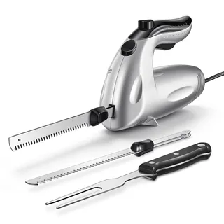 Yabano Elektromesser 150W für Brot und Fleisch mit Tranchiergabel