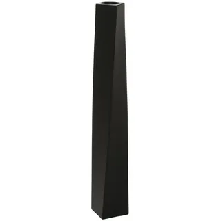 VIVANNO Bodenvase Kerzenständer Standkerzenhalter Fiberglas Schwarz Matt HYDRON - schwarz 11 cm x 80 cm x 11 cm