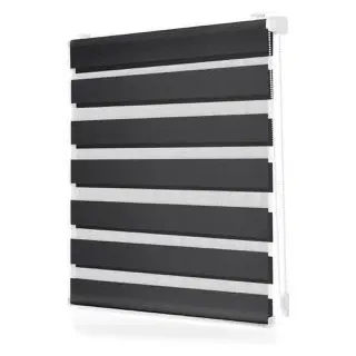 Lichtblick Duo Rollo / Doppelrollo Klemmfix 55 x 150 cm anthrazit