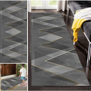 Teppichläufer für Flur Lang Küchenteppich Waschbar, 70 x 400 cm Läufer Teppich rutschfest Küchen Teppiche, Flurteppich Läufer, Läufer Küche Teppich Flur eingangsbereich Fußmatte für schlafzimmer