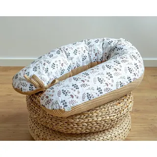 LOOLAY Stillkissen 170 cm Blumen Braun