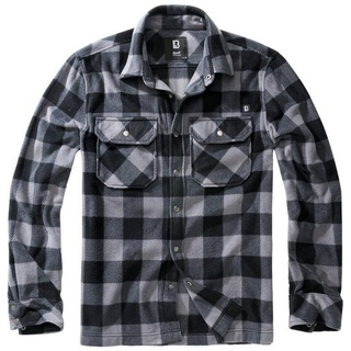Brandit Langarmhemd Brandit Herren Jeff Fleece Shirt Long Sleeve (1-tlg) schwarz 5XL