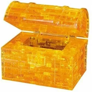 HCM Kinzel HCM03007 - Crystal Puzzle: 3D Schatztruhe - 52 Teile (DE, EN), ab 14 Jahren (52 Teile)