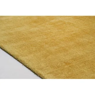 Tom Tailor Webteppich Shine Uni 65 x 135 cm Viskose Gold