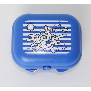 TUPPERWARE Snackbox, Brotdose, Vesperbox, Lunchbox Twin Gr.1 Donald Blau + Kugelschreiber