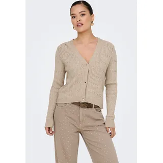 Only Onlkatia LS Cable V-Neck Cardigan Braun M