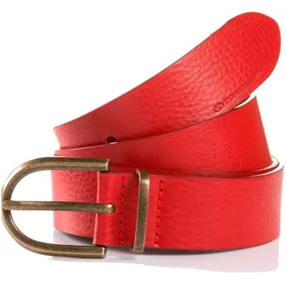 Ledergürtel »TTSYLKE«, 3 cm breiter Damengürtel, Schließe im Vintage-Look, reines Leder, Gr. 100, red uni, , 38892711-100