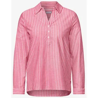 Cecil Blusenshirt Gestreifte Oxford Bluse (1-tlg) rot M