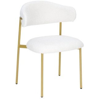 Livetastic Stuhl, Weiß, Holz, Metall, Textil, Pappel, Sperrholz, Rundrohr, 55x78x58 cm, Esszimmer, Stühle, Esszimmerstühle, Vierfußstühle