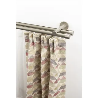 GARESA Gardinenstange Innenlaufgarnitur 2-läufig Ø 20 mm 140 cm Gold/Grau