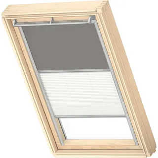 VELUX Duo Rollo Verdunkelungsrollo DFD S06 0705 cm 70 x 5 Grau/Weiß