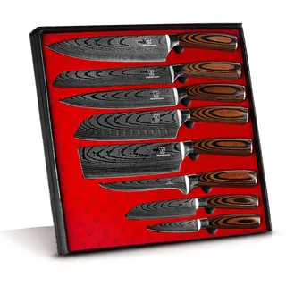 Küchenkompane Messer-Set, Braun, Holz, Metall, Kochen, Küchenmesser, Messersets