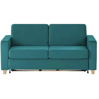 nehl Schlafsofa  Boston Deluxe ¦ türkis/petrol ¦ Maße (cm): B: 199 H: 91 T: 103.0